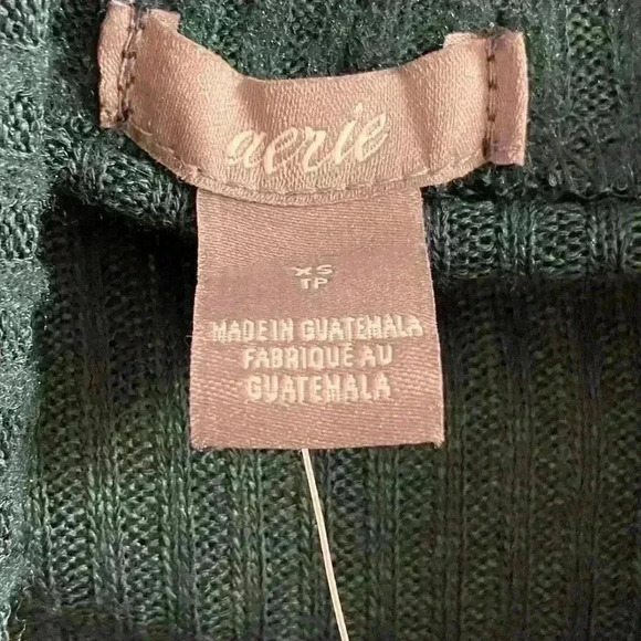 Aerie turtleneck top knit lightweight boxy drop shoulder XS/S NWT - Picture 5 of 6